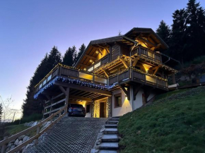 Chalet Aconit, terrasse panoramique avec jacuzzi et sauna